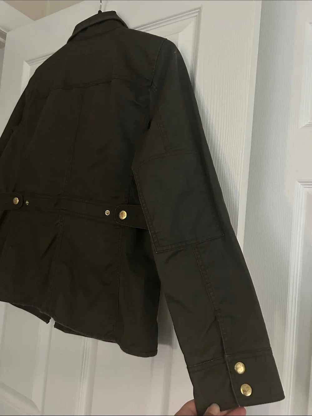 J. Crew Women’s Olive Green Downtown Field Utility Jacket w/ Brass Buttons - M